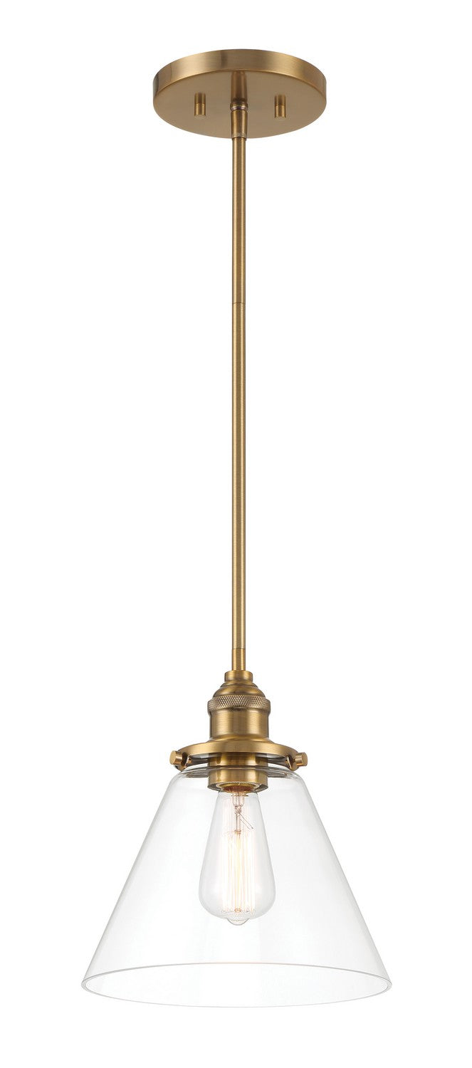 Product photo of the Barwell One Light Mini Pendant in Oxidized Aged Brass ( SKU# 5686-923 )