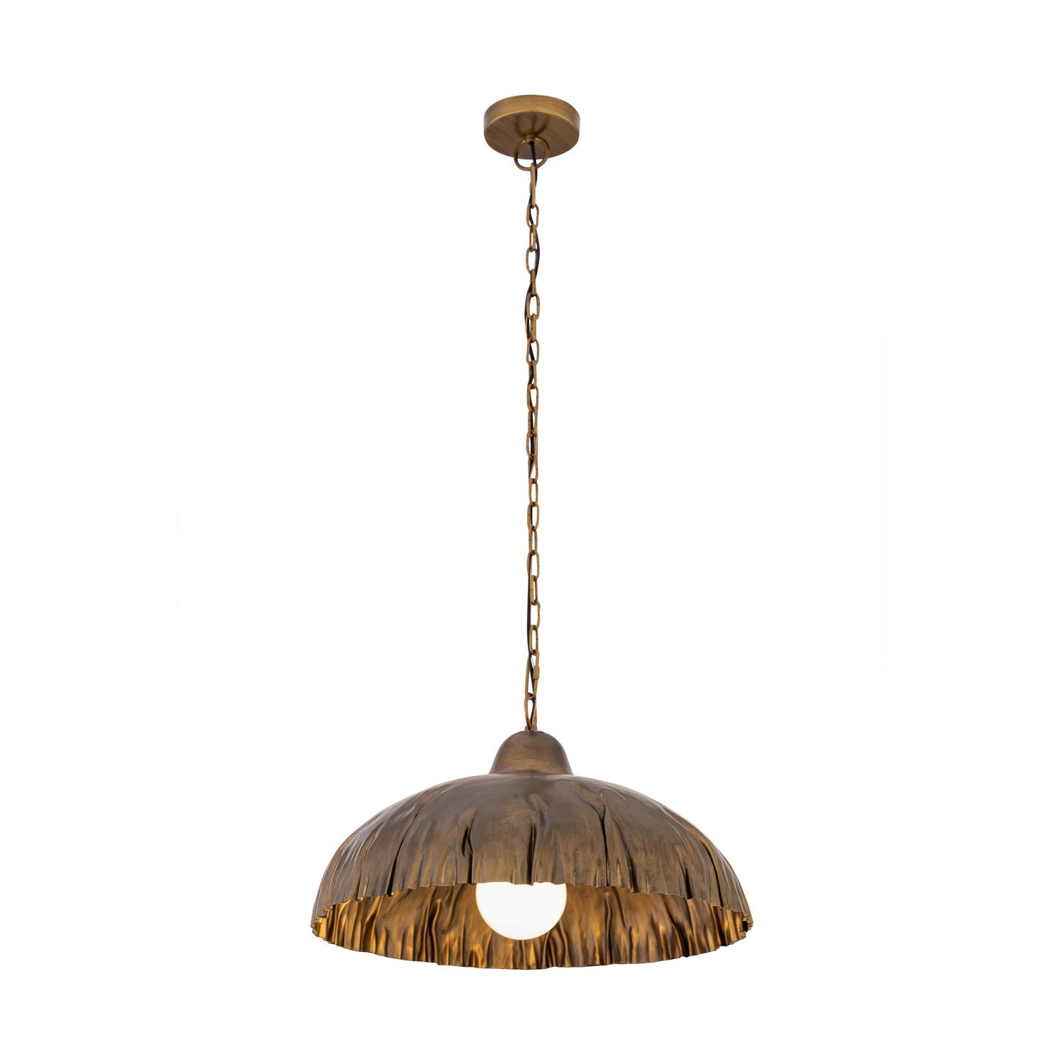 Product photo of the Zinnia One Light Pendant in Antique Brass ( SKU# 19914-789 )