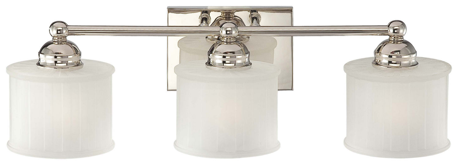 Product photo of the 1730 Series Three Light Bath in Polished Nickel ( SKU# 6733-1-613 )