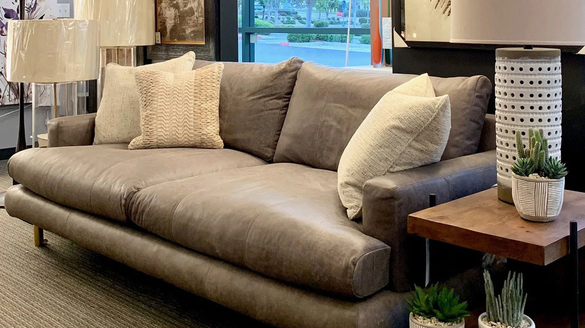 custom leather sofa