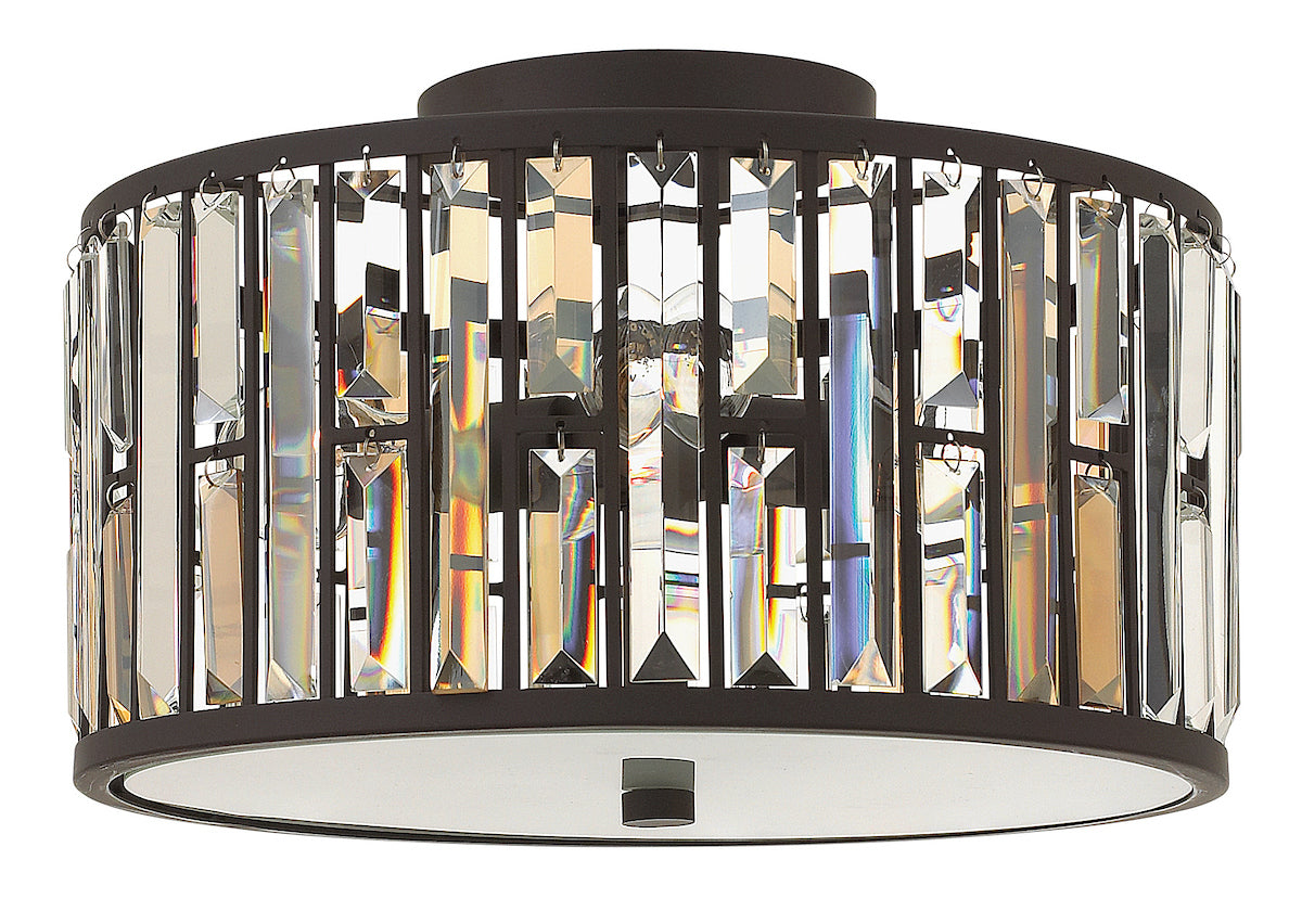 Fredrick Ramond Gemma Collection, bronze finish with clear and amber faceted crystals.