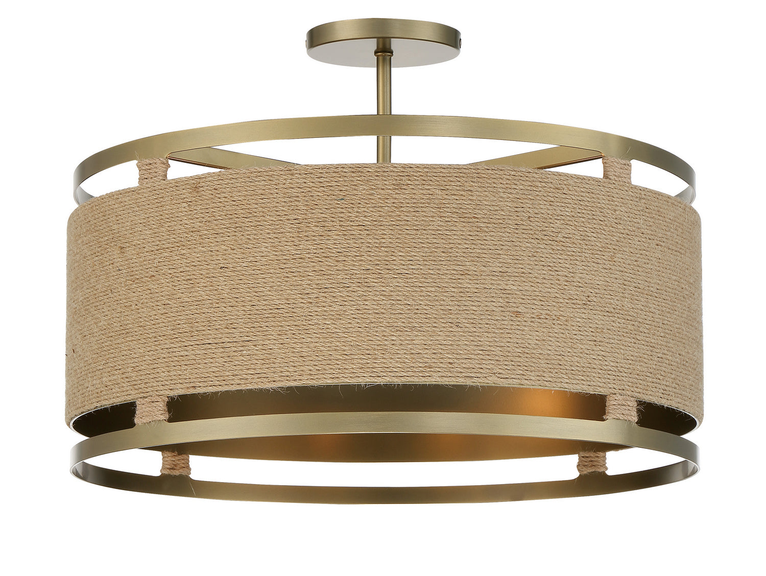 Product photo of the Windward Passage Four Light Semi Flush Mount in Soft Brass ( SKU# 3869-695 )
