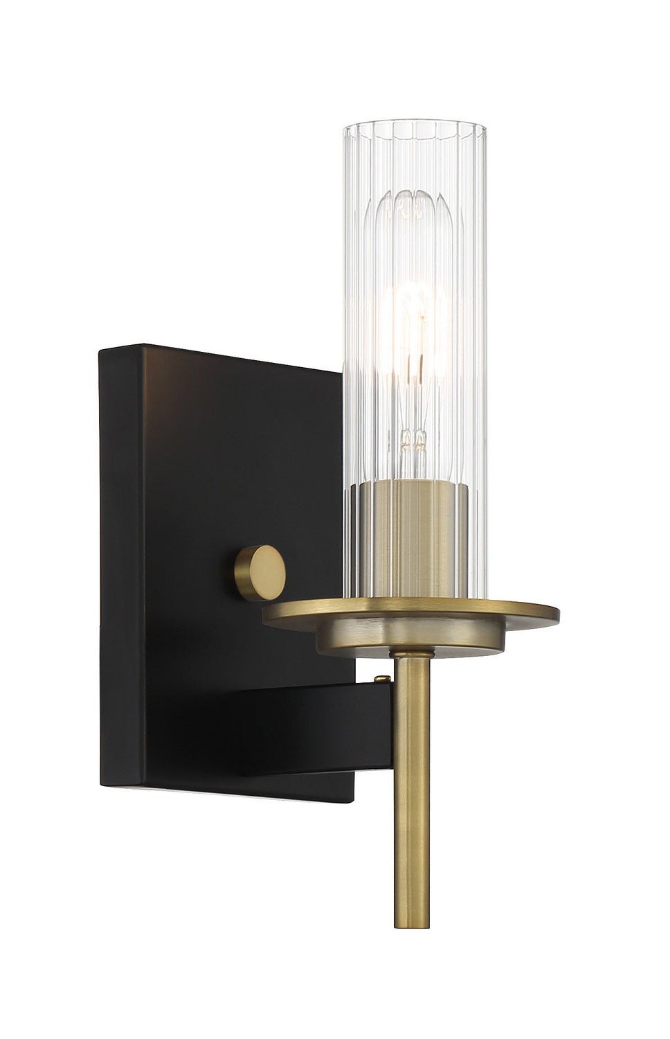 Product photo of the Baldwin Park One Light Bath in Coal And Soft Brass ( SKU# 2541-726 )