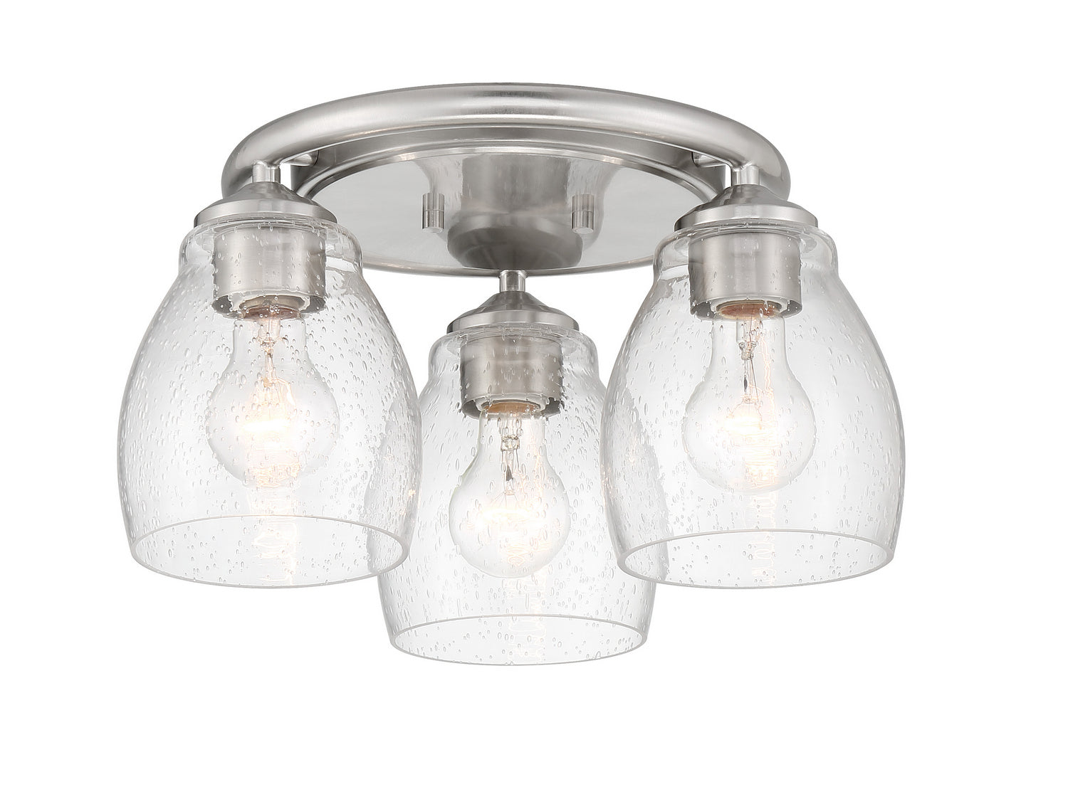 Product photo of the Winsley Three Light Semi Flush Mount in Brushed Nickel ( SKU# 2438-84 )