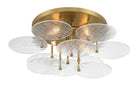 Product photo of the Artze Four Light Flush Mount in Soft Brass ( SKU# 1124-695 )