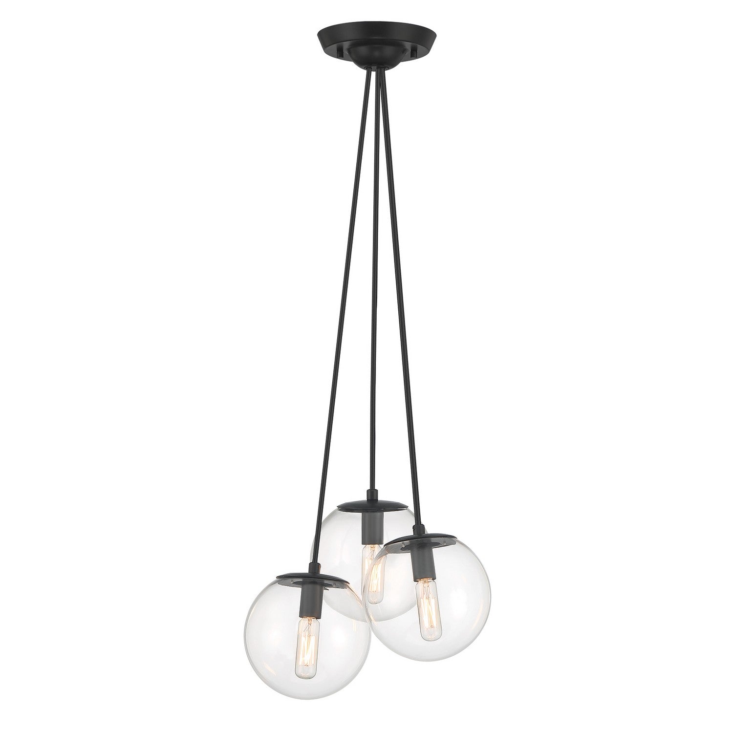 Product photo of the Auresa Three Light Pendant in Coal ( SKU# 2743-66A )