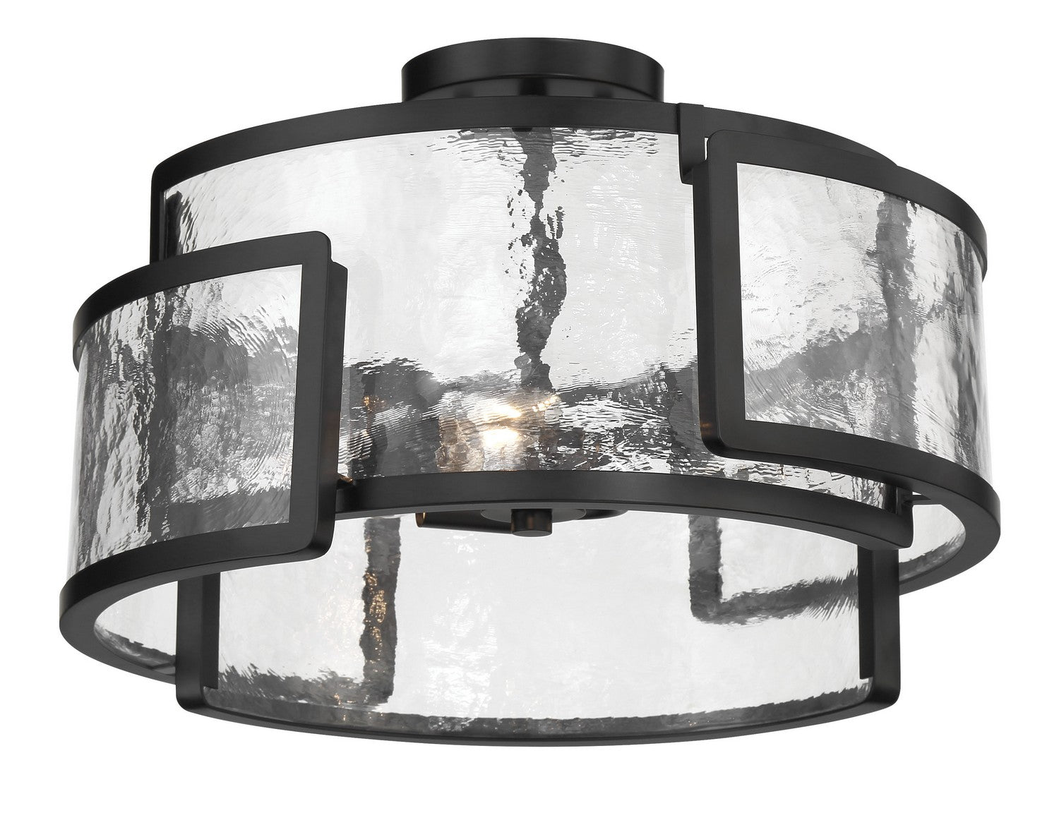 Product photo of the Bella Collina Three Light Semi Flush Mount in Coal ( SKU# 5265-66A )