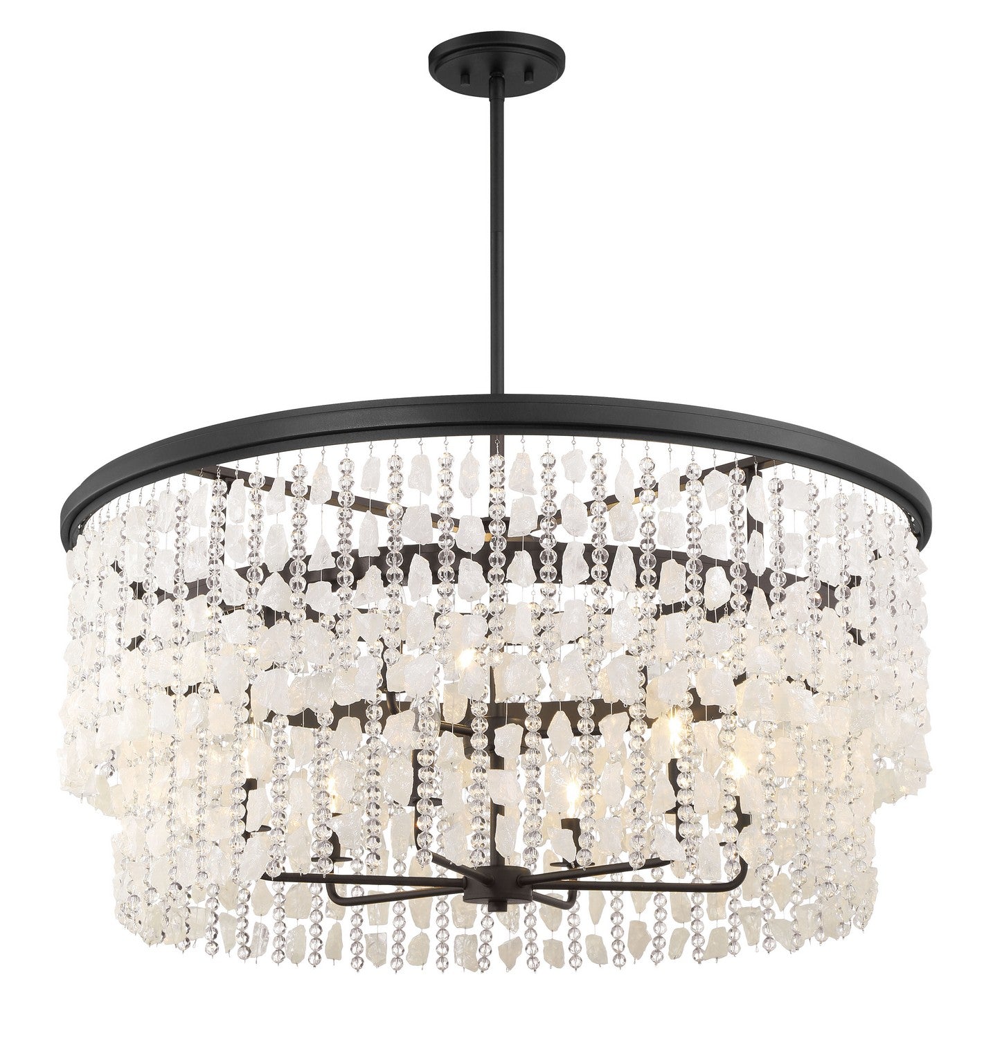 Product photo of the Shimmering Elegance Nine Light Chandelier in Sand Coal ( SKU# 6706-66 )