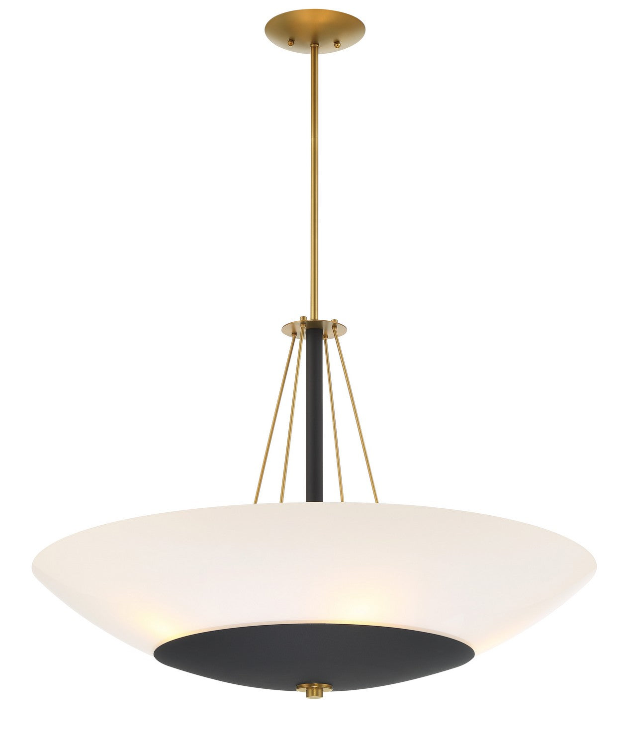 Product photo of the Bax Five Light Pendant in Sand Coal and Soft Brass ( SKU# 1705-781 )