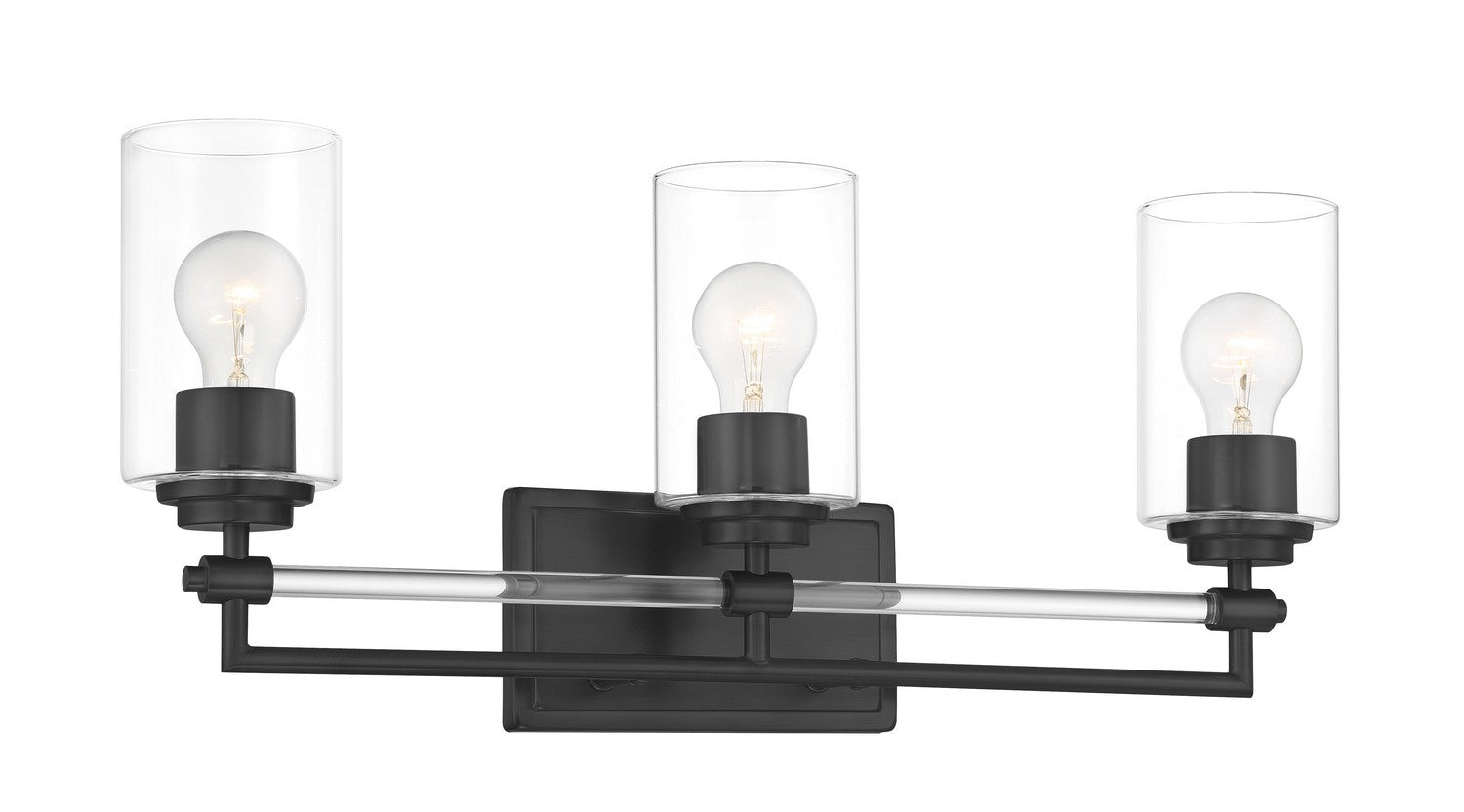 Product photo of the Binsly Three Light Bath Vanity in Coal Black ( SKU# 2643-66A )