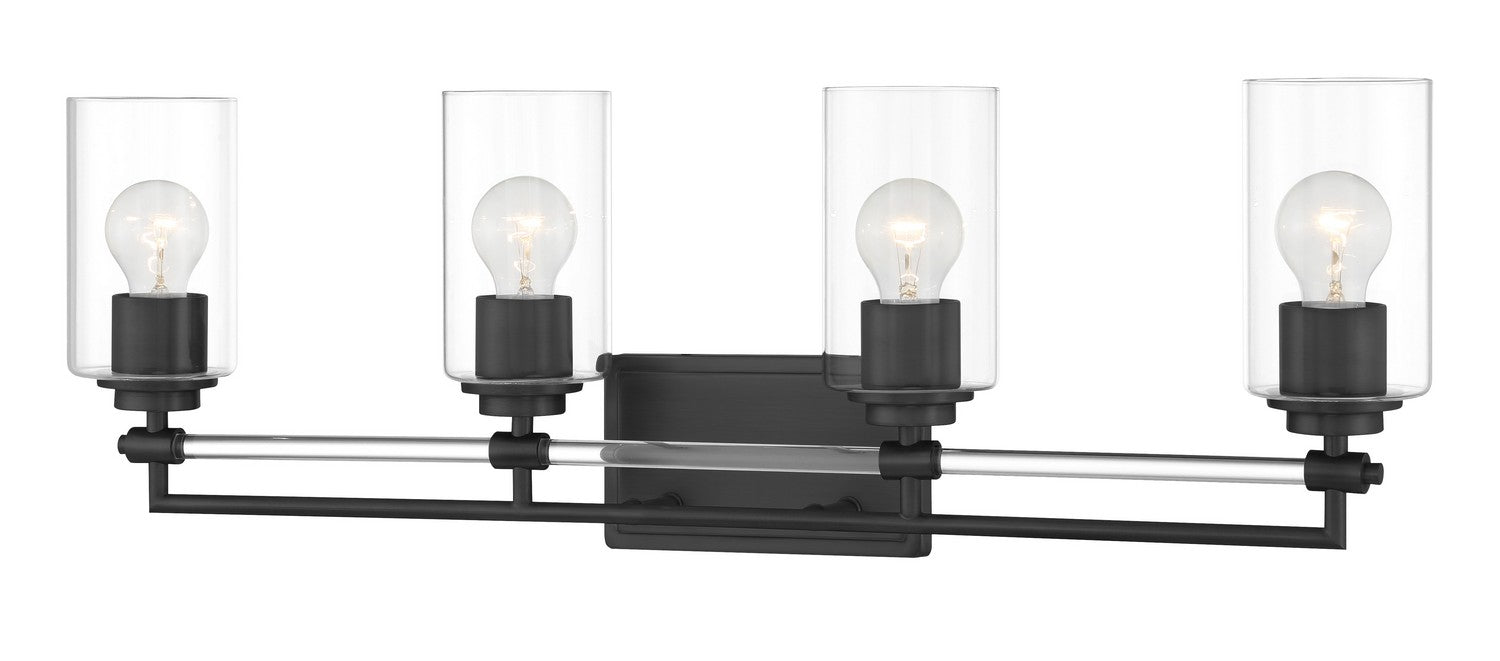 Product photo of the Binsly Four Light Bath Vanity in Coal Black ( SKU# 2644-66A )