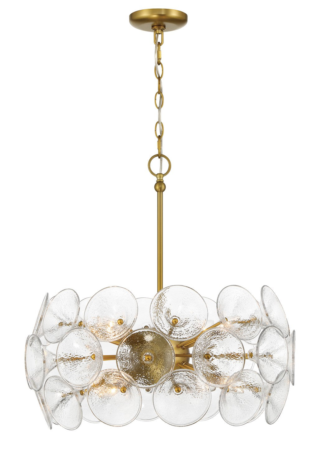 Product photo of the Winter Eight Light Pendant in Soft Brass ( SKU# 3658-695 )