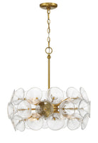 Product photo of the Winter Eight Light Pendant in Soft Brass ( SKU# 3658-695 )