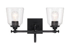 Product photo of the Antonia Two Light Bath Vanity in Coal Black ( SKU# 4002-66A )