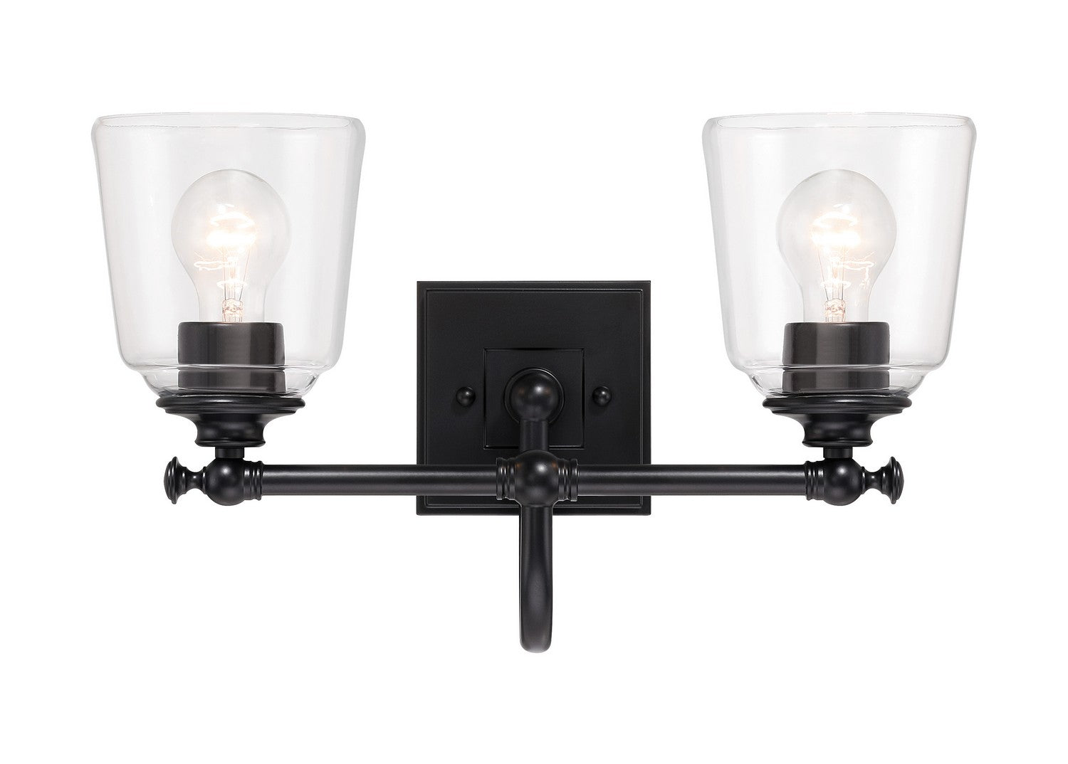 Product photo of the Antonia Two Light Bath Vanity in Coal Black ( SKU# 4002-66A )