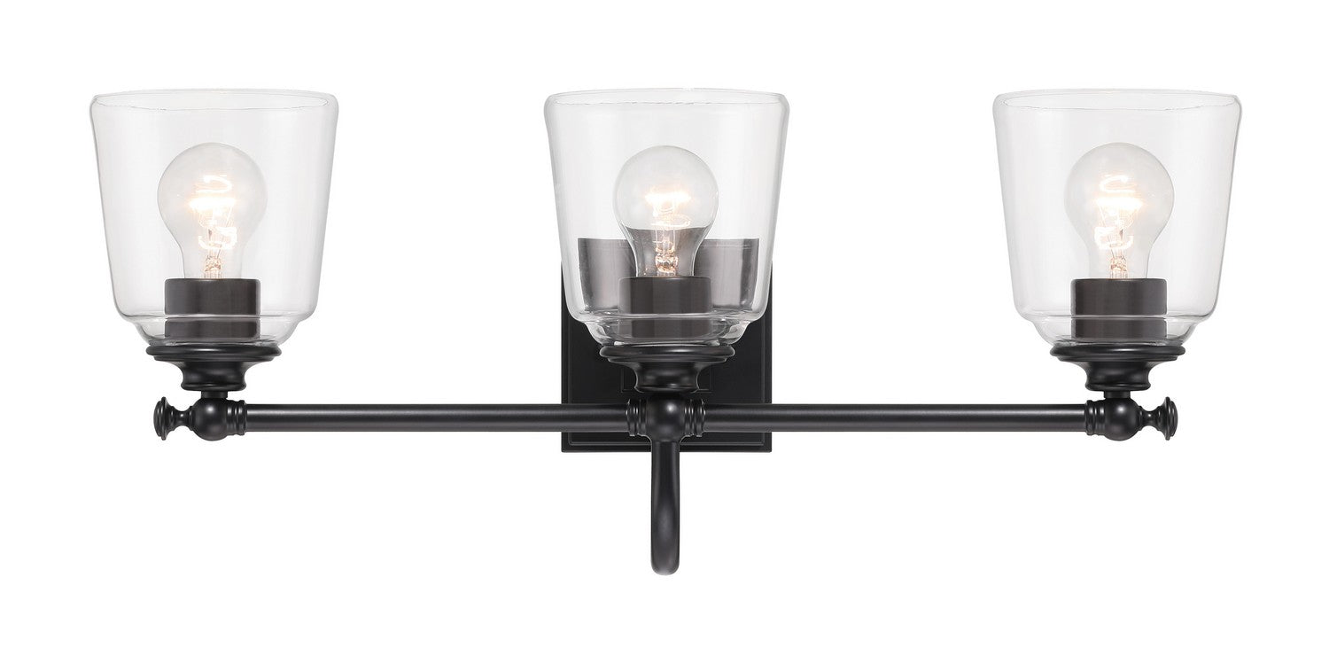 Product photo of the Antonia Three Light Bath Vanity in Coal Black ( SKU# 4003-66A )