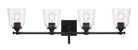 Product photo of the Antonia Four Light Bath Vanity in Coal Black ( SKU# 4004-66A )