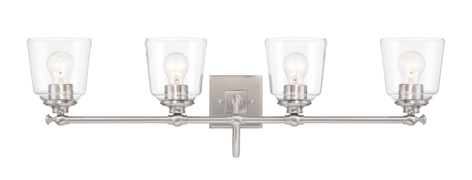 Product photo of the Antonia Four Light Bath Vanity in Brushed nickel ( SKU# 4004-84 )