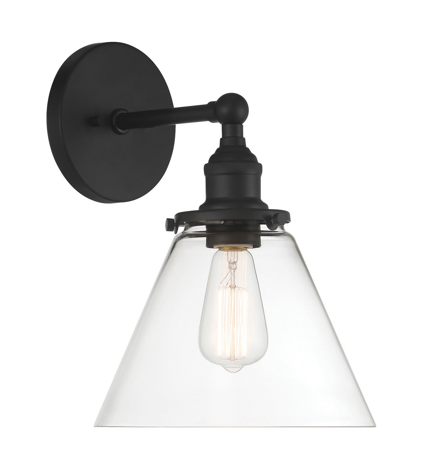 Product photo of the Barwell One Light Bath Vanity in Coal Black ( SKU# 5680-66A )