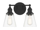 Product photo of the Barwell Two Light Bath Vanity in Coal Black ( SKU# 5682-66A )