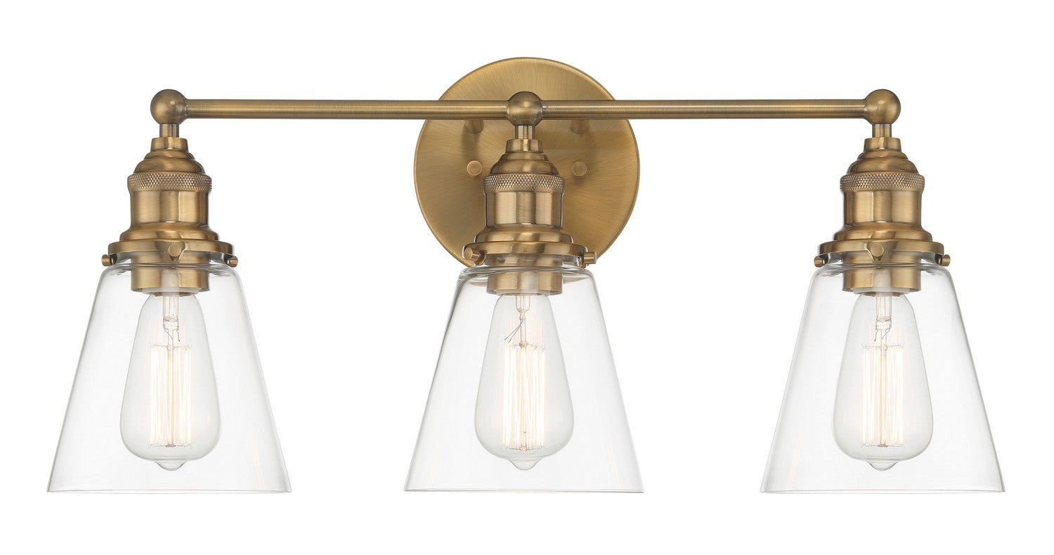 Product photo of the Barwell Three Light Bath Vanity in Oxidized Aged Brass ( SKU# 5683-923 )