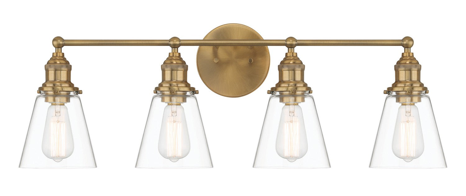 Product photo of the Barwell Four Light Bath Vanity in Oxidized Aged Brass ( SKU# 5684-923 )