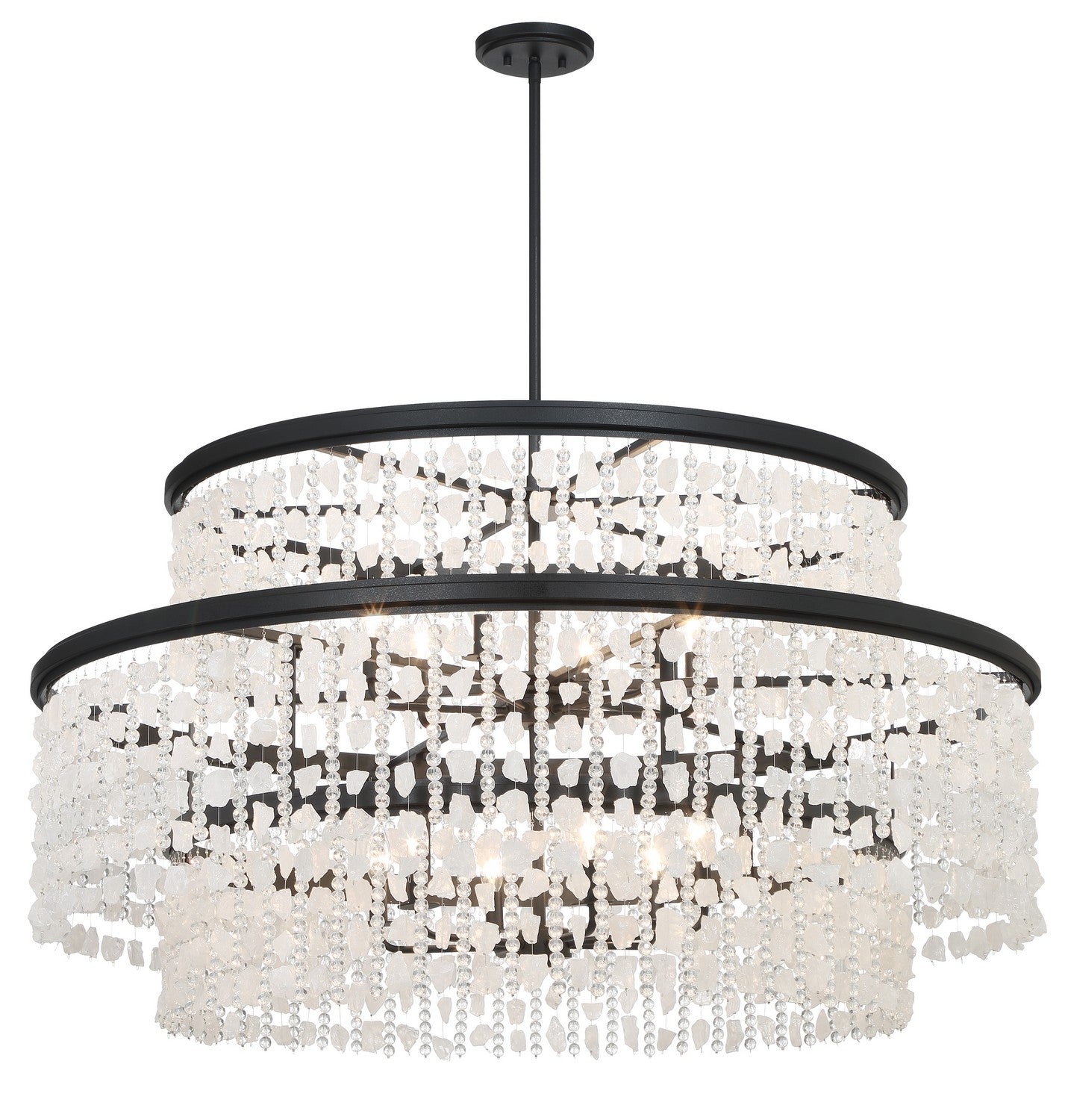 Product photo of the Shimmering Elegance 12 Light Chandelier in Sand Coal ( SKU# 6708-66 )
