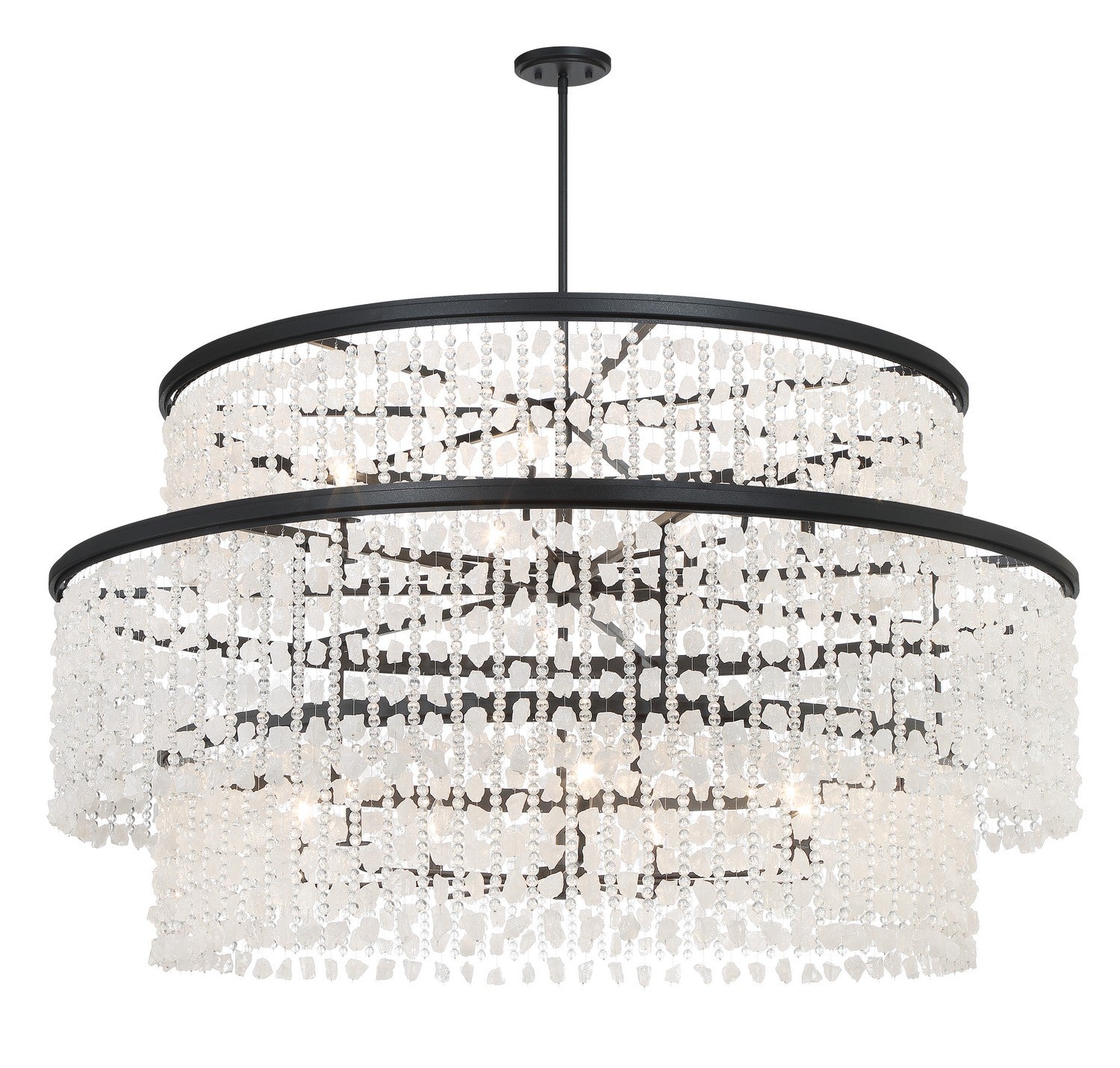 Product photo of the Shimmering Elegance 14 Light Chandelier in Sand Coal Black ( SKU# 6709-66 )