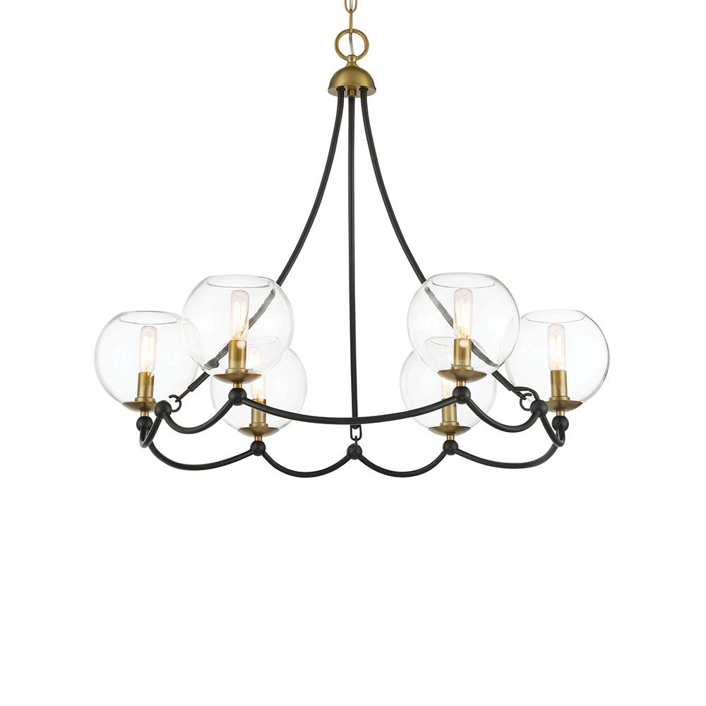 Product photo of the Kearney Park Six Light Chandelier in Coal ( SKU# 5066-726 )