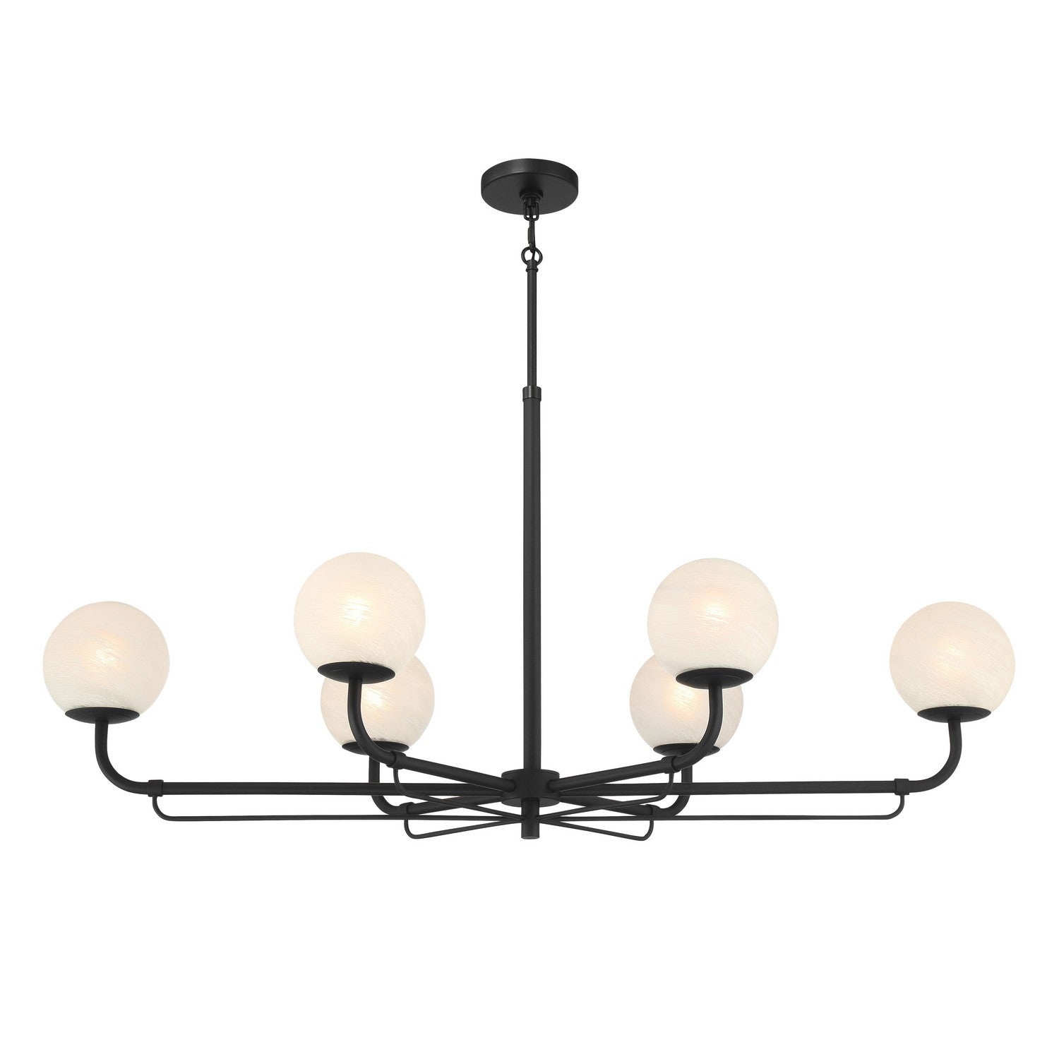 Product photo of the Whitehall Six Light Island Pendant in Dark Matte Black ( SKU# 3796-899 )