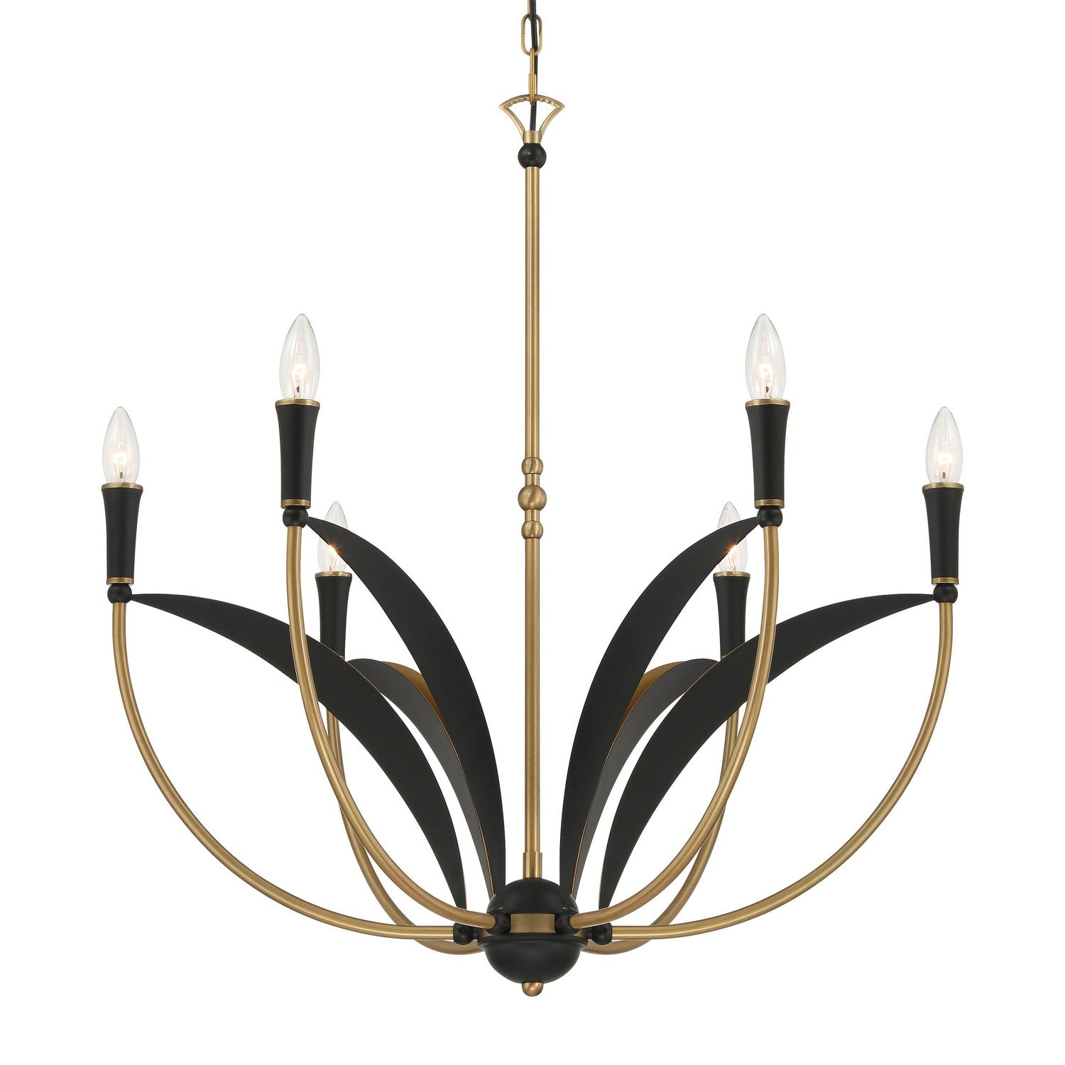 Product photo of the Miller Six Light Chandelier in Legacy Brass ( SKU# 5696-782 )