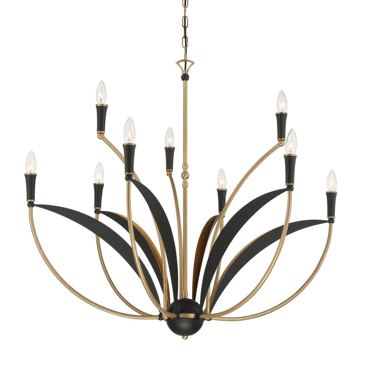 Product photo of the Miller Nine Light Chandelier in Legacy Brass ( SKU# 5699-782 )