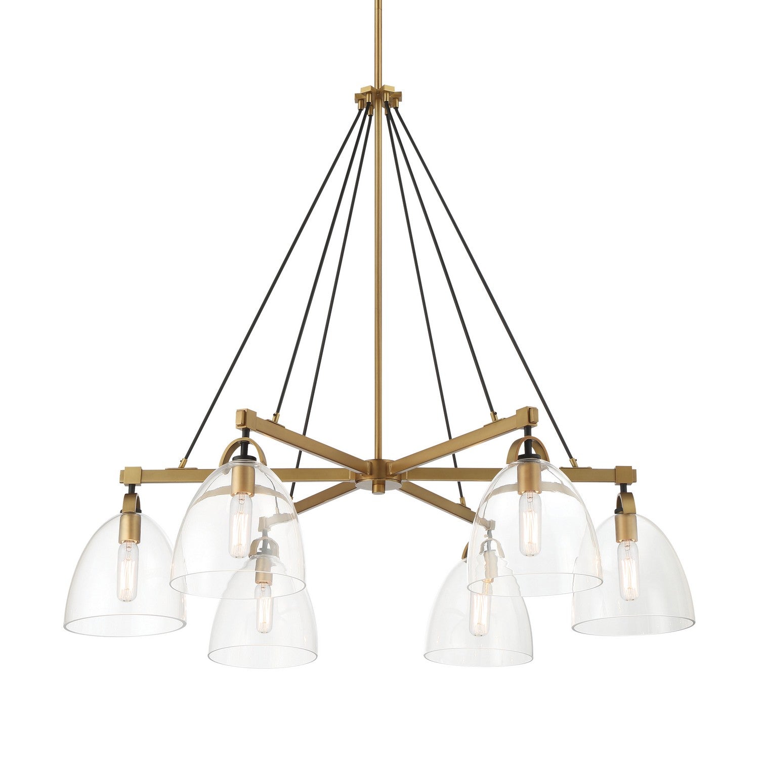 Product photo of the Sommersby Six Light Chandelier in Legacy Brass ( SKU# 5716-876 )