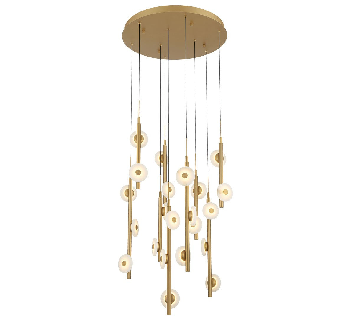Product photo of the Etna LED Chandelier in Painted antique brass ( SKU# 12361-030 )