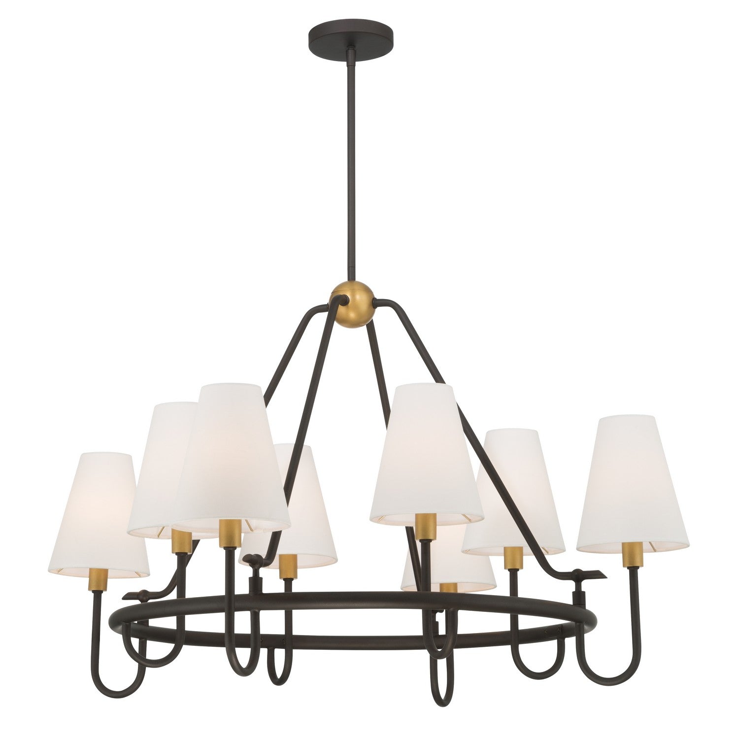 Product photo of the Bellforge Eight Light Pendant in Legacy Brass ( SKU# 12108-855 )