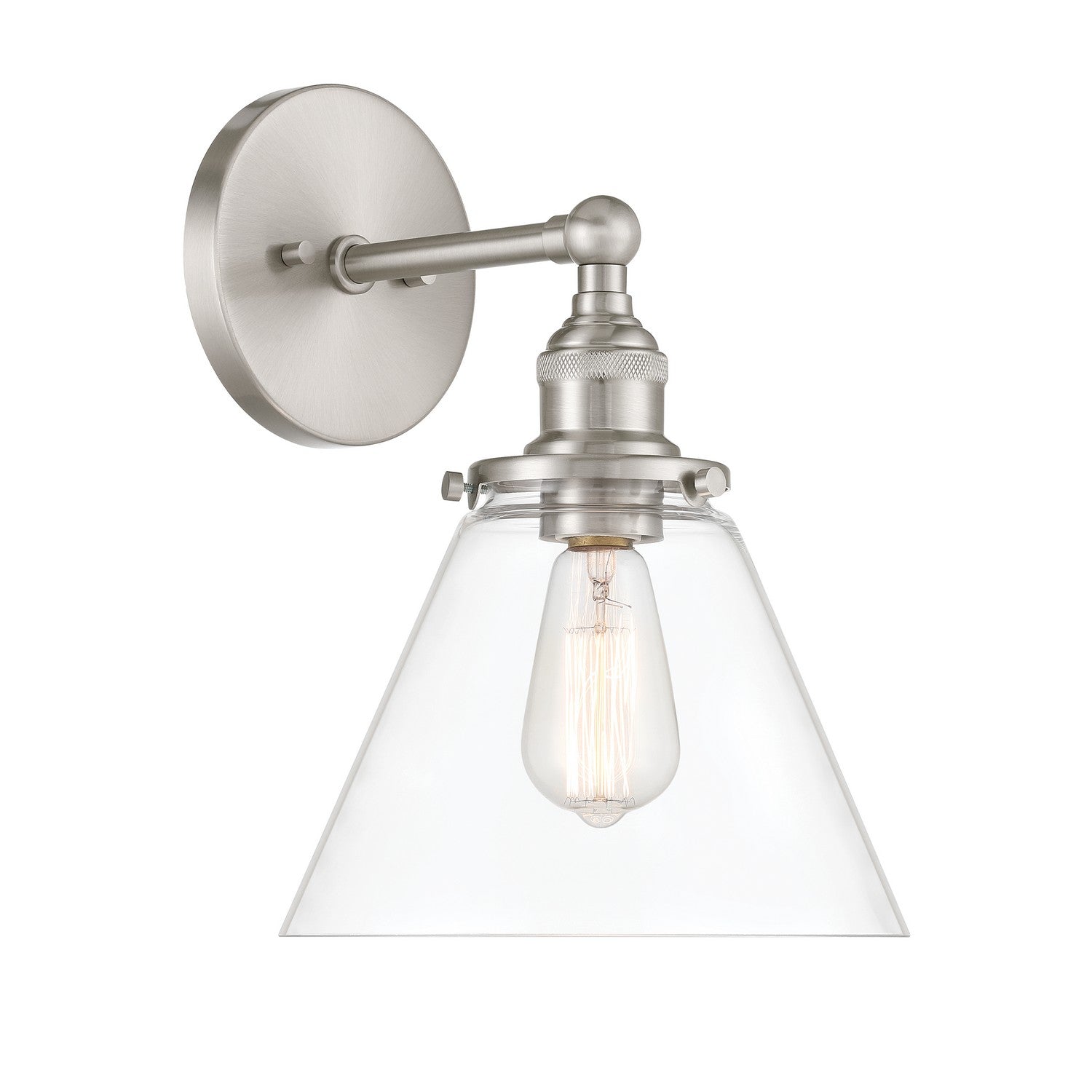 Product photo of the Barwell One Light Bath Sconce in Brushed Nickel ( SKU# 5680-84 )