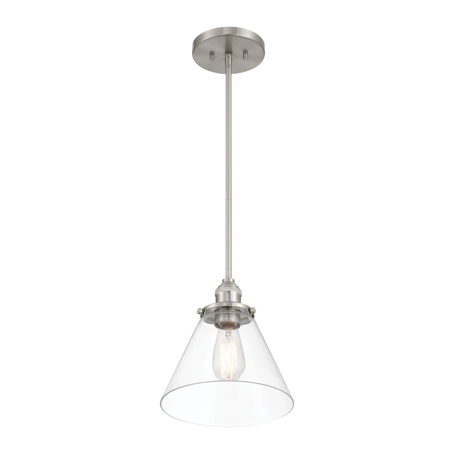 Product photo of the Barwell One Light Mini Pendant in Brushed Nickel ( SKU# 5686-84 )