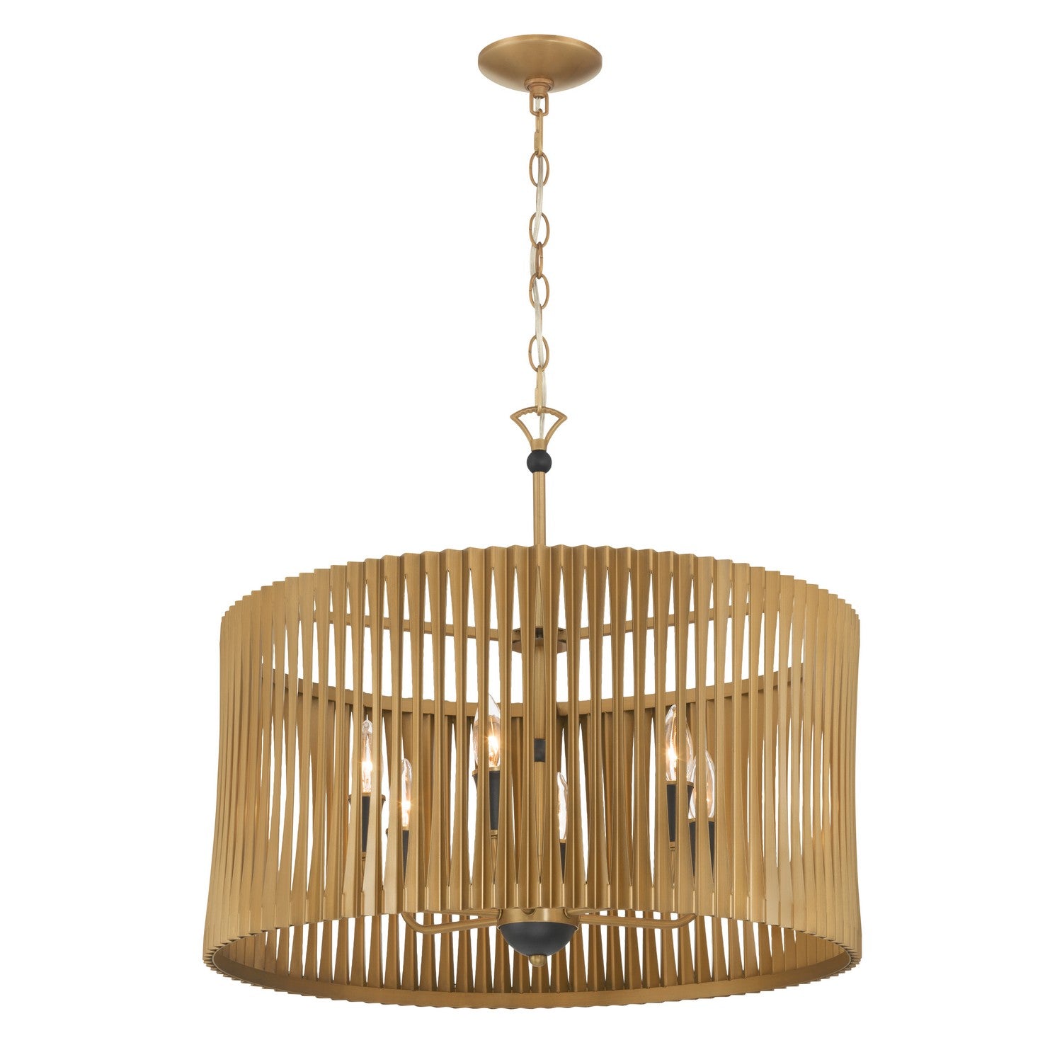 Product photo of the Aven Six Light Pendant in Sand Coal Black ( SKU# 16026-877 )