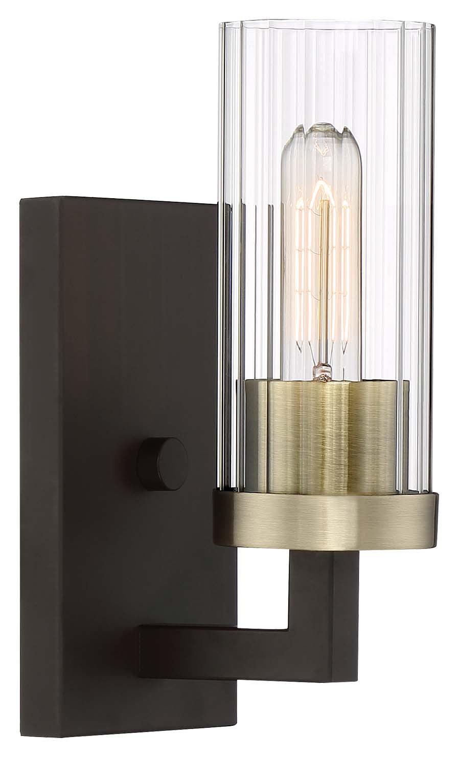 Product photo of the Ainsley Court One Light Bath in Aged Kinston Bronze w/Brushed Brass Highlights ( SKU# 3041-560 )