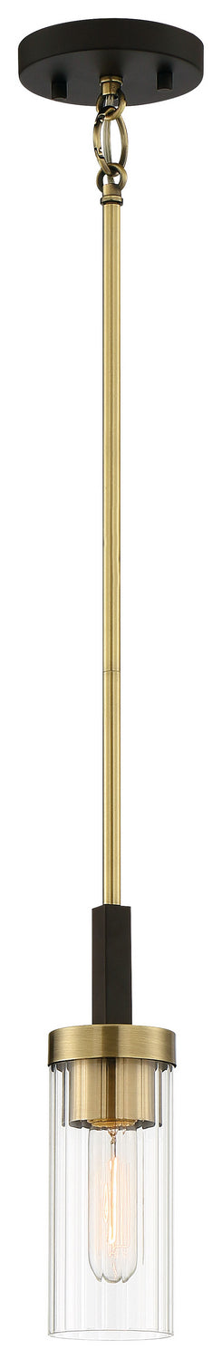 Product photo of the Ainsley Court One Light Mini Pendant in Aged Kinston Bronze w/Brass ( SKU# 3040-560 )