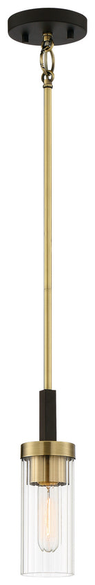 Product photo of the Ainsley Court One Light Mini Pendant in Aged Kinston Bronze w/Brass ( SKU# 3040-560 )