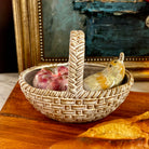 Stoneware Apple & Pear Salt and Pepper Shakers in Basket