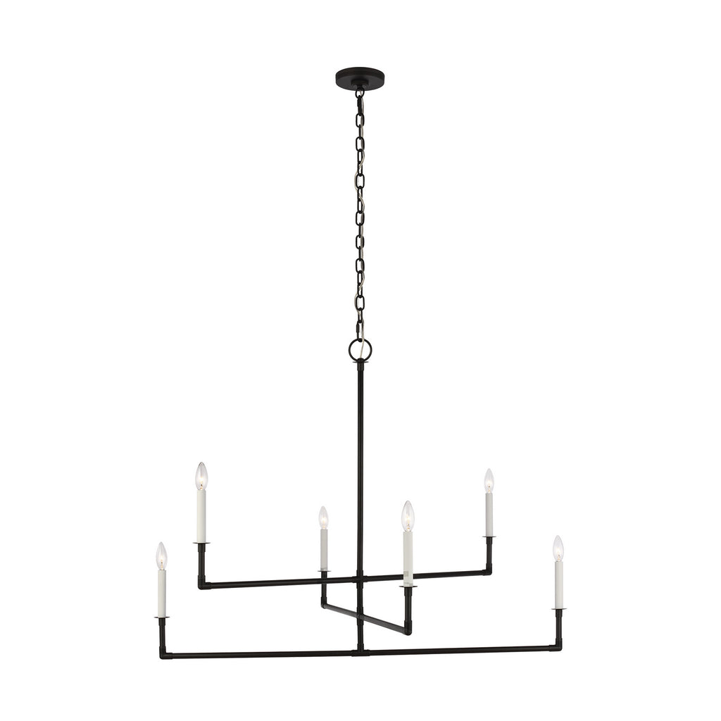 Buy the Bayview Six Light Chandelier in Aged Iron by Visual Comfort Studio ( SKU# CC1356AI )