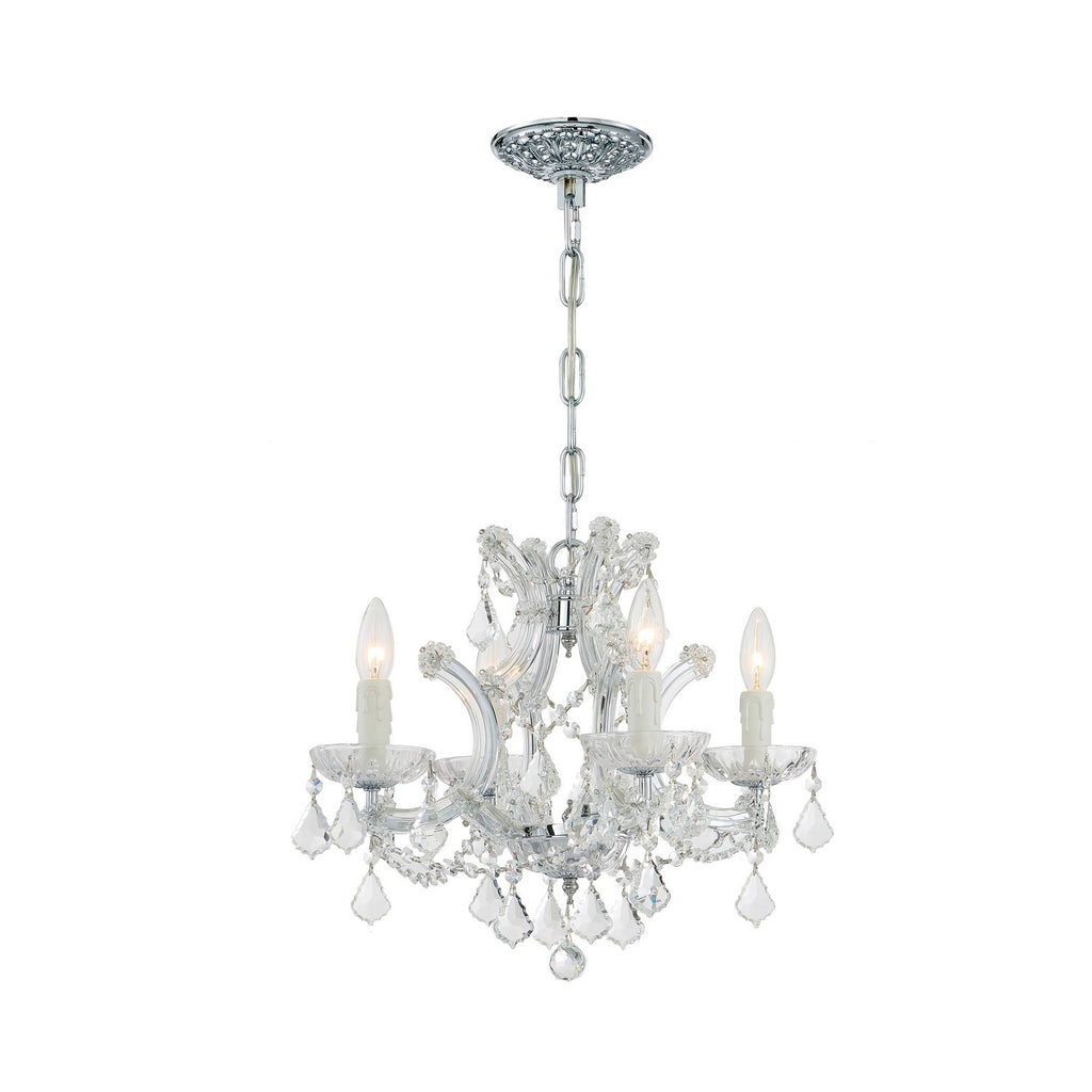 Buy the Maria Theresa Four Light Mini Chandelier in Polished Chrome by Crystorama ( SKU# 4474-CH-CL-I )
