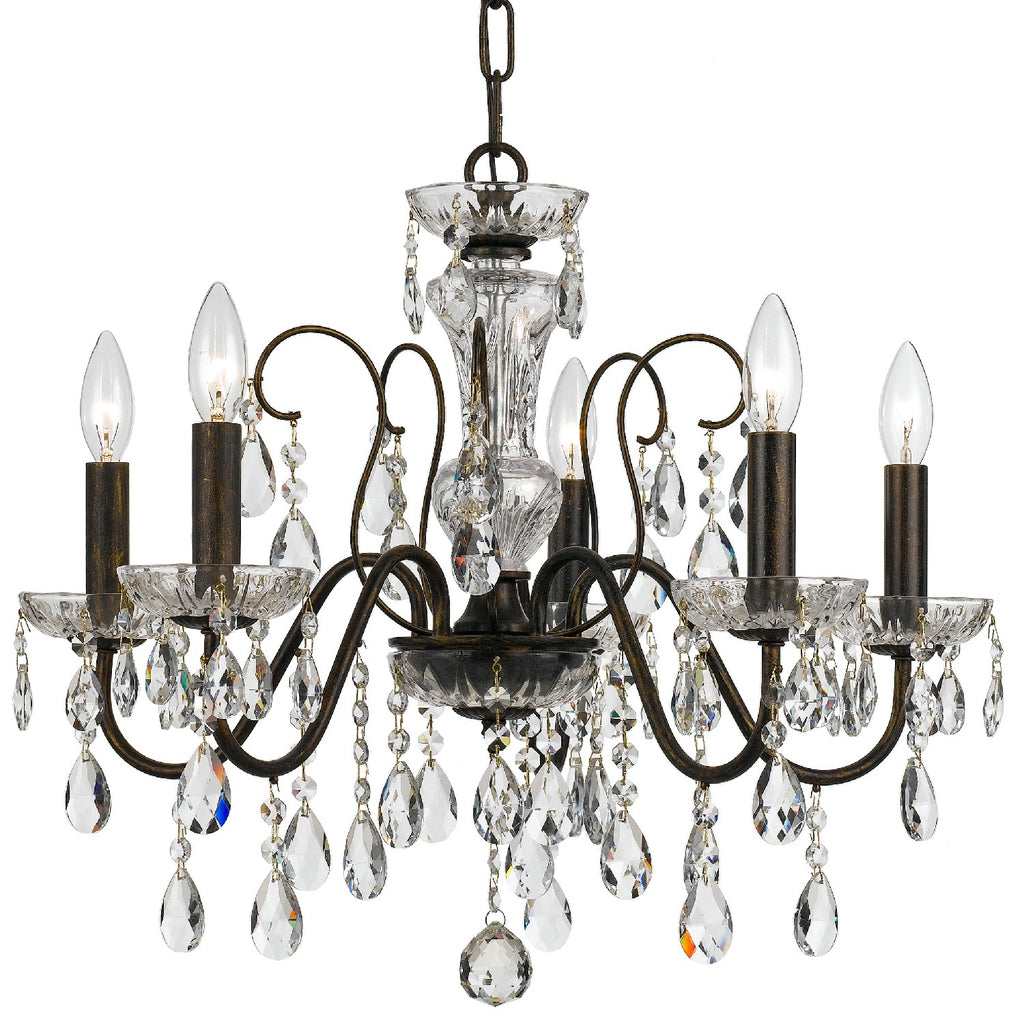 Buy the Butler Five Light Chandelier in English Bronze by Crystorama ( SKU# 3025-EB-CL-MWP )