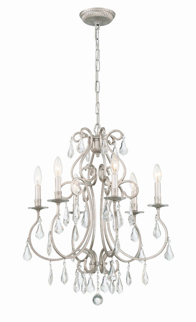 Buy the Ashton Six Light Chandelier in Olde Silver by Crystorama ( SKU# 5016-OS-CL-S )