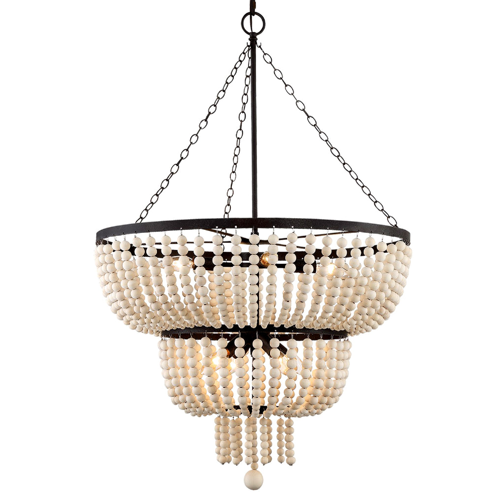 Buy the Rylee Eight Light Chandelier in Forged Bronze by Crystorama ( SKU# 610-FB )