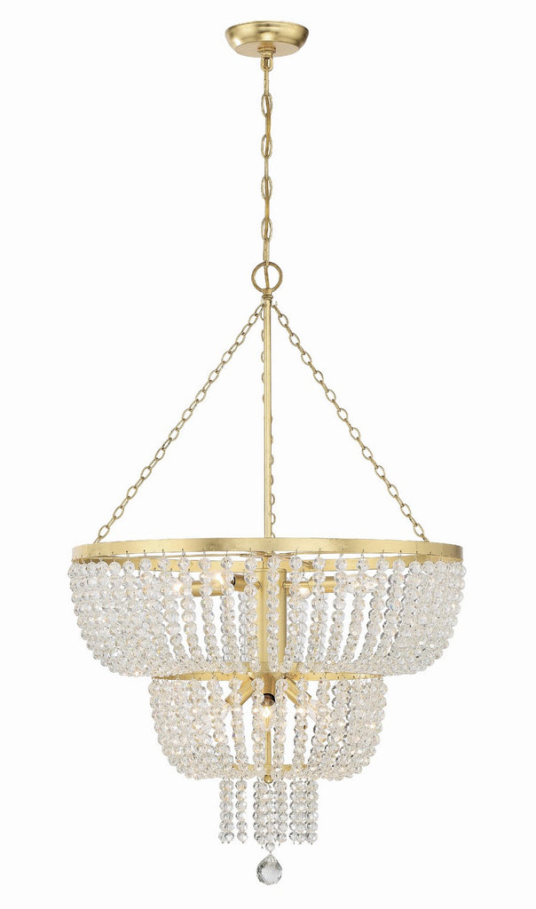 Buy the Rylee Eight Light Chandelier in Antique Gold by Crystorama ( SKU# 610-GA )