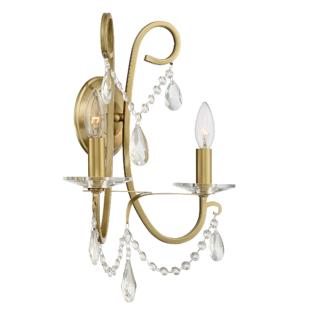Buy the Othello Two Light Wall Mount in Vibrant Gold by Crystorama ( SKU# 6822-VG-CL-MWP )