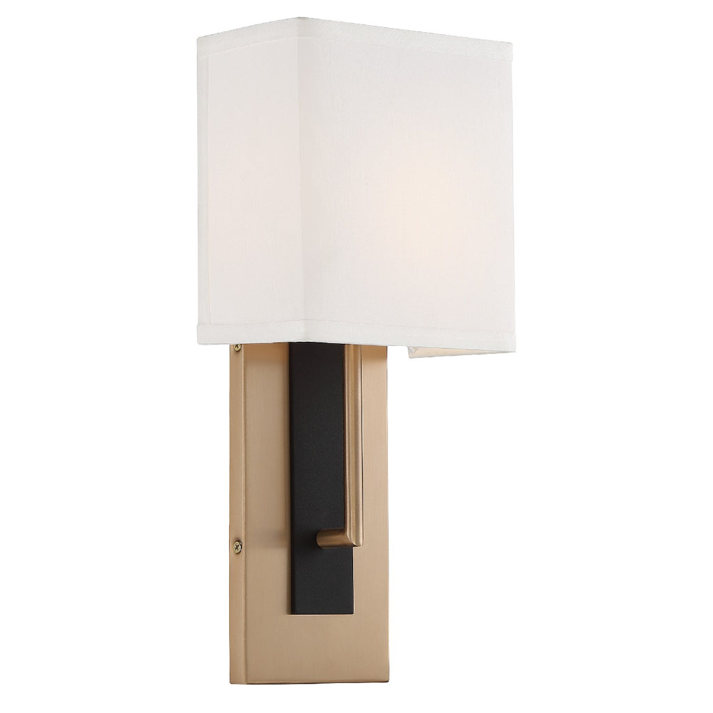 Buy the Brent One Light Wall Mount in Vibrant Gold / Black Forged by Crystorama ( SKU# BRE-A3631-VG-BF )